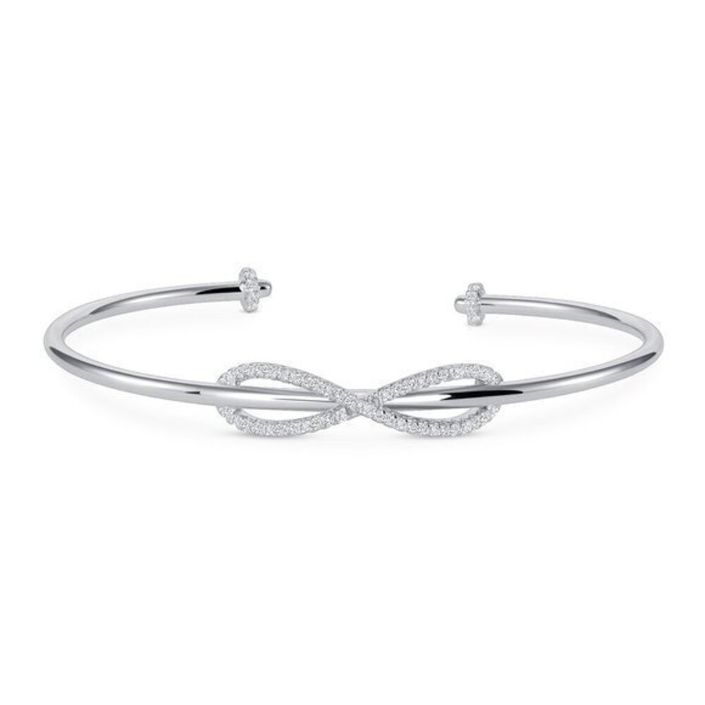 NEW 925 CZ BANGLE WITH CZ INFINITY BRACELET